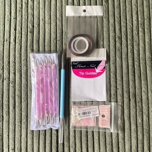 Nail Art Tool Set - Pink and Blue